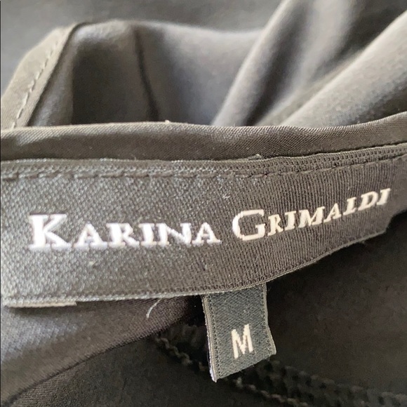 SOLD arina Grimaldi Chiffon Black Sleeveless Dress - Picture 6 of 6